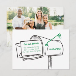 Groen Ons nieuwe Adres Mailbox Verplaatsen