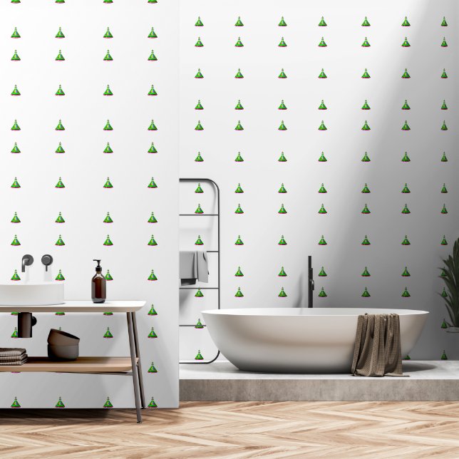 Groen ontleed Geo kegel Behang (Badkamer)