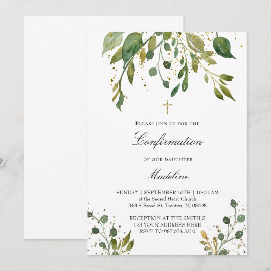 groen ontwerp Bevestiging Kaart (Voorkant / Achterkant)