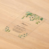 groen ontwerp | Doop Acryl Uitnodigingen (Laagn)