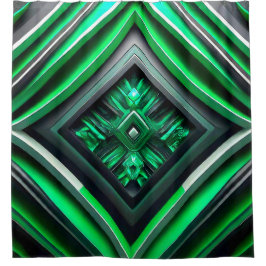 Groen ontwerp douchegordijn