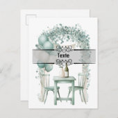 Groen ontwerp Invitatie op maat Uitnodiging Briefkaart (Voorkant / Achterkant)