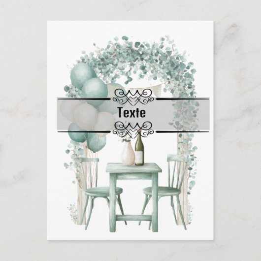 Groen ontwerp Invitatie op maat Uitnodiging Briefkaart (Voorkant)