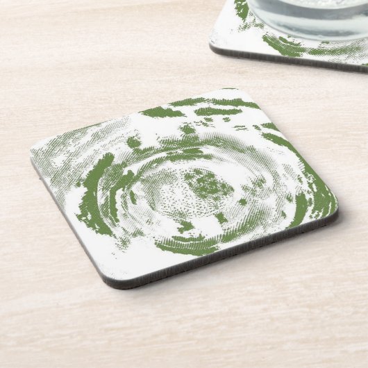 Groen ontwerp onderzetter (Linkerzijde)