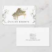 groen ontwerp pianist visitekaartje (Voorkant / Achterkant)
