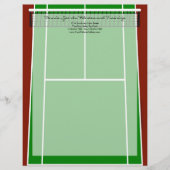 Groen ontwerp van de Tennis Court Briefhoofd Sjabloon (Voorkant)