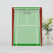 Groen ontwerp van de Tennis Court Briefhoofd Sjabloon (Staand voorkant)