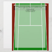 Groen ontwerp van de Tennis Court Briefhoofd Sjabloon (Voorkant / Achterkant)