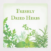 Groen ontwerp voor kruiden labels (Design 1)