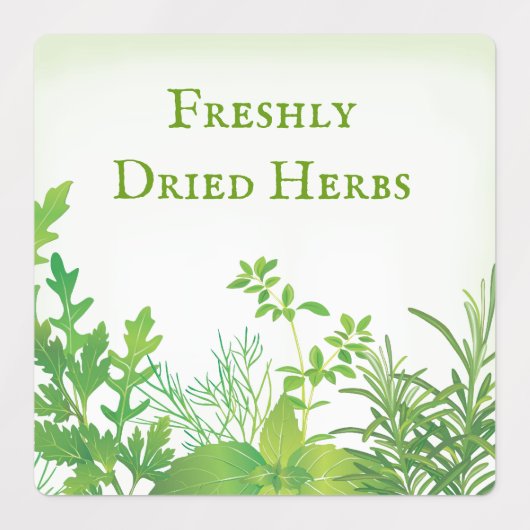 Groen ontwerp voor kruiden labels (Design 2)