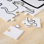 Groen-oog kat Thunder_Cove Bar Legpuzzel (Zijkant)