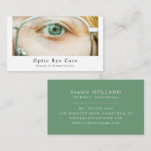 Groen oog, Opticien, technische specialist Visitekaartje (Voorkant / Achterkant)