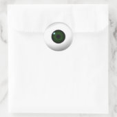 groen oog ronde sticker (Tas)