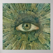 Groen oog van de Natuur Poster (Voorkant)