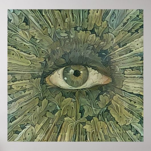 Groen oog van de Natuur Poster (Voorkant)