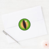 Groen Oog van een draak Ronde Sticker (Envelop)