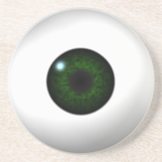 groen oog zandsteen onderzetter (Voorkant)