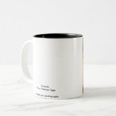 groen oogje tweekleurige koffiemok (Voorkant links)