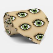 Groen oogpictogram stropdas (Opgerold)