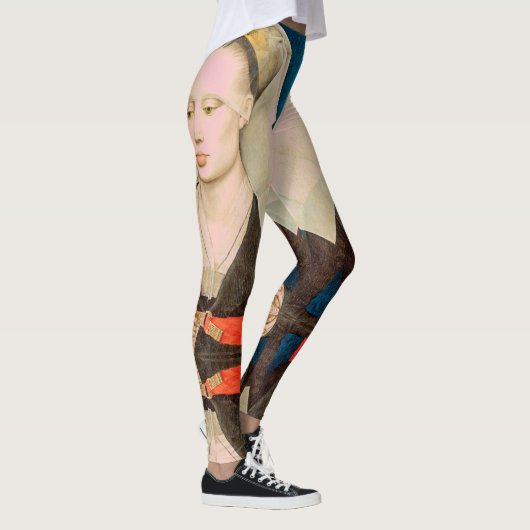  groen oogwenk portret van een te dame leggings (Rechts)