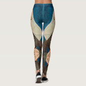  groen oogwenk portret van een te dame leggings (Achterkant)