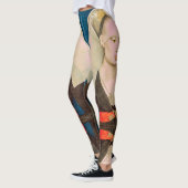 groen oogwenk portret van een te dame leggings (Links)