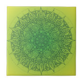 , groen-oosterend design tegeltje (Voorkant)