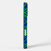 Groen op Blauw Tartan Plaid Patroon Design Case-Mate iPhone Case (Achterkant / Rechts)