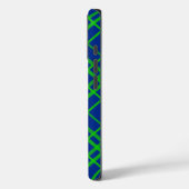 Groen op Blauw Tartan Plaid Patroon Design Case-Mate iPhone Case (Achterkant / Links)
