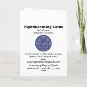 Groen op de Rode Kerstkaart van Chili Mandala Feestdagen Kaart (Achterkant)