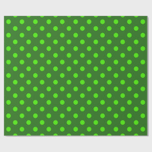 Groen op donkergroene polkadot patronen ontwerp cadeaupapier