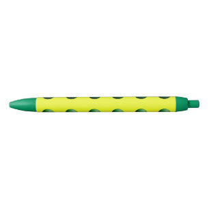 Groen op Geel Blauwe Inkt Pen
