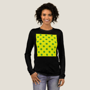 Groen Op Geel Stippen Patroon Ontwerp Tri-Blend Shirt