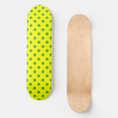 Groen Op Geel Stippen Patroonontwerp  Persoonlijk Skateboard (Voorkant)