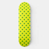 Groen Op Geel Stippen Patroonontwerp  Persoonlijk Skateboard (Voorkant)