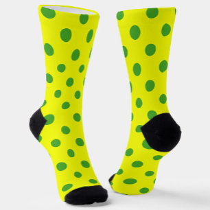 Groen op gele stippen Patroonontwerp Sokken