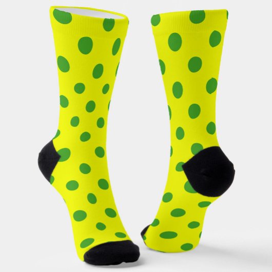 Groen op gele stippen Patroonontwerp Sokken