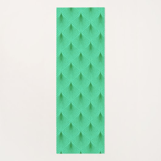 Groen op groen deco naadloze patroondouche yogamat (Achterkant)