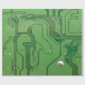 Groen op Groene Circuit Board Cadeaupapier (Vlak)