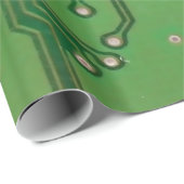 Groen op Groene Circuit Board Cadeaupapier (Rol Hoek)