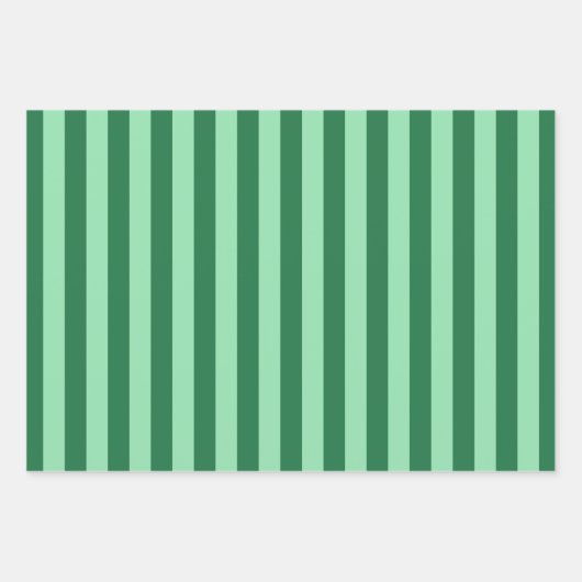 Groen-op-groene strepen inpakpapier vel (Voorkant 2)