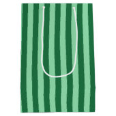 Groen-op-groene strepen medium cadeauzakje (Achterkant)