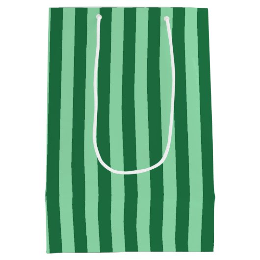 Groen-op-groene strepen medium cadeauzakje (Achterkant)