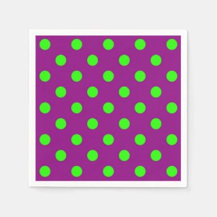 Groen op Paarse stippen Patroonontwerp Servet
