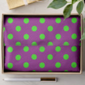 Groen op Paarse stippen Patroonontwerp Tissuepapier