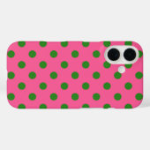 Groen op roze stippen Patroonontwerp Case-Mate iPhone Case (Achterkant (horizontaal))