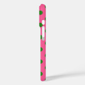 Groen op roze stippen Patroonontwerp Case-Mate iPhone Case (Achterkant / Links)