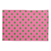 Groen op roze stippen Patroonontwerp Kussensloop (Achterkant)