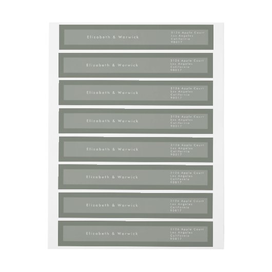 Groen op Sage Modern Minimalistisch Eenvoudig Huwe (Vel)