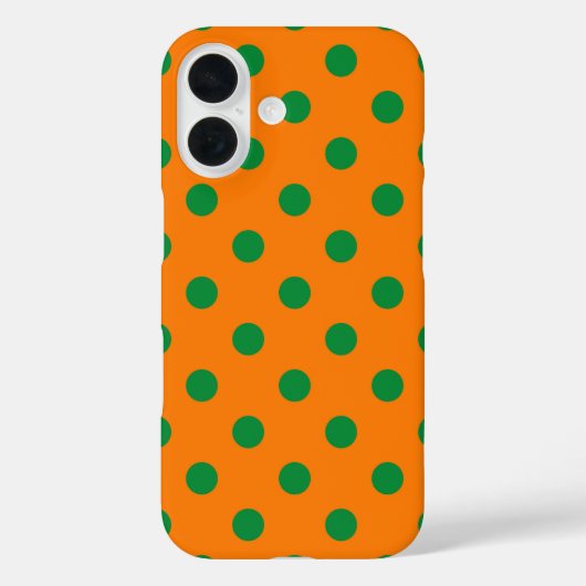Groen op Sinaasappel Polka Dots Patroonontwerp Case-Mate iPhone Case (Achterkant)